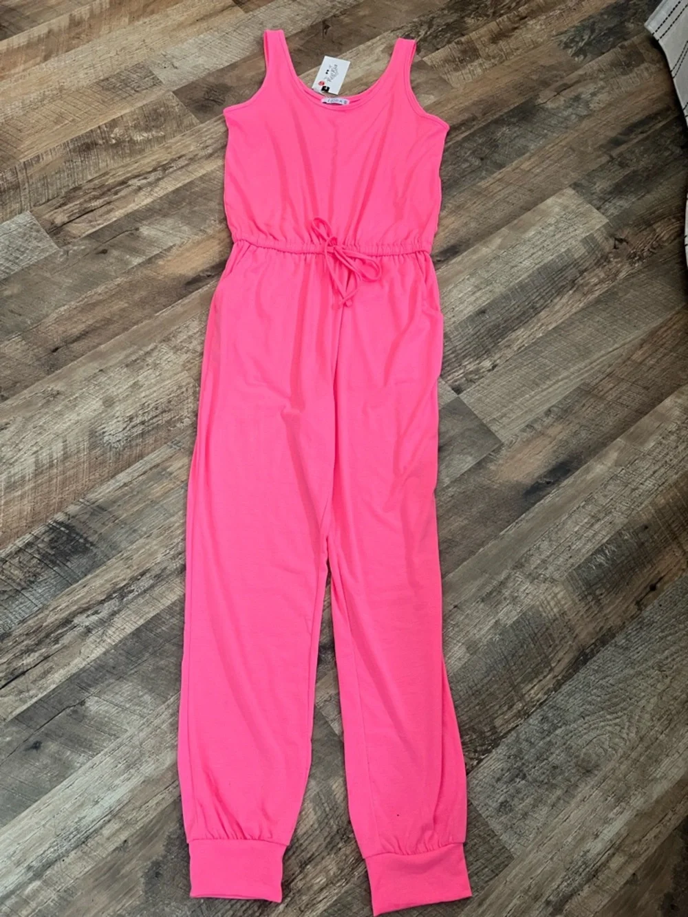 ReoRia Neon Pink Sleeveless Jumpsuit - Picture 2 of 8